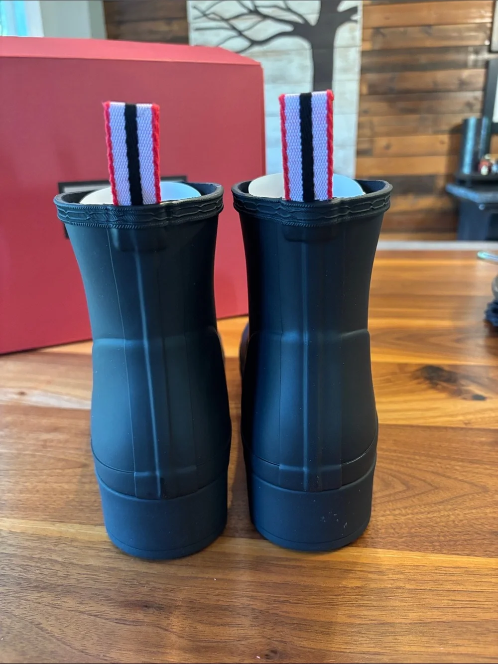 NEW Hunter Women’s Original Short Black Play Wedge Rain Boot Size 11